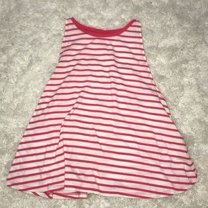 HOT PINK WHITE STRIPED SHIRT TANK TOP